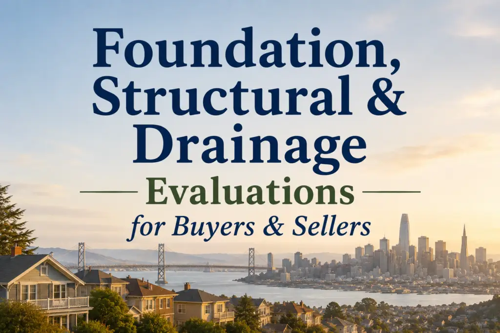 Foundation, Structural & Drainage Evaluations for Buyers & Sellers